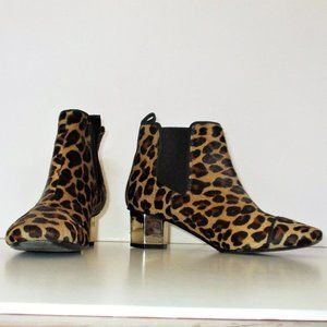Tory Burch Regina Booties leopard print calf hair